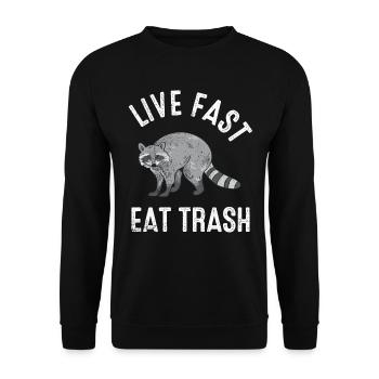 Rat de lavage - Sweat-shirt Unisexe - noir - Devant - Alina (178cm) & Michal (187cm)