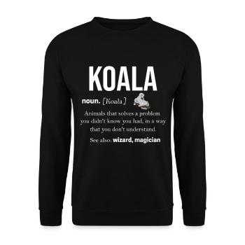 koala - Unisex Sweatshirt - black - Front - Alina (178cm) & Michal (187cm)