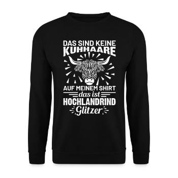 Vache Boeuf Hochlandrind drôle cadeau - Sweat-shirt Unisexe - noir - Devant - Alina (178cm) & Michal (187cm)