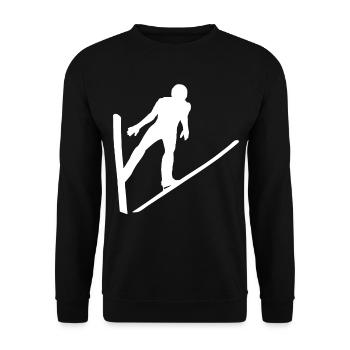 Ski jumping ski jumping ski jumpers - Unisex Sweatshirt - black - Front - Alina (178cm) & Michal (187cm)