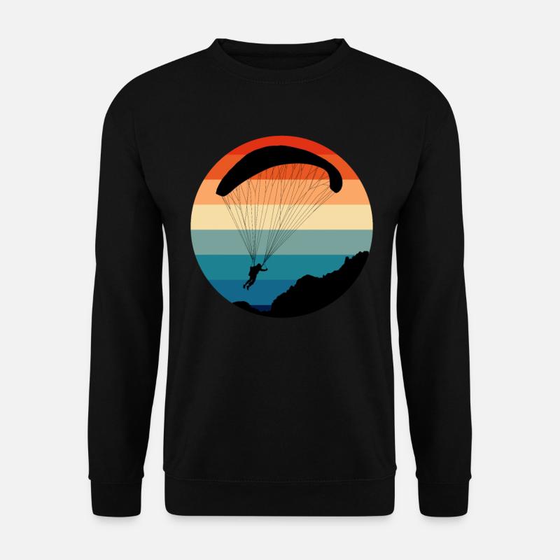 Gleitschirm Flieger Paraglider Pilot Paraglide - Unisex Pullover - Schwarz