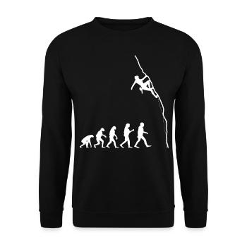 Climbing Boulder climber Climbing Climber Evolu - Unisex Sweatshirt - black - Front - Alina (178cm) & Michal (187cm)