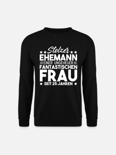 Ehepaar Ehemann Silberhochzeit Geschenk - Unisex Pullover - Schwarz