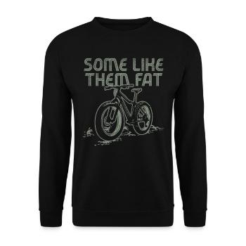 Cycling Fat Tire Mountain Bike Bicycling Biker - Unisex Sweatshirt - black - Front - Alina (178cm) & Michal (187cm)