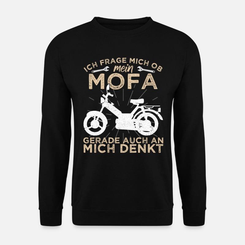 Mofa Mofafahrer 25 kmh Zweirad Vintage Retro Biker - Unisex Pullover - Schwarz