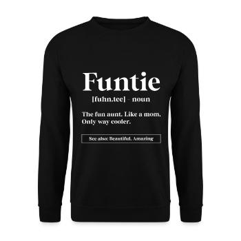 Définition funtie - Cadeau de la fête des Mères - Sweat-shirt Unisexe - noir - Devant - Alina (178cm) & Michal (187cm)