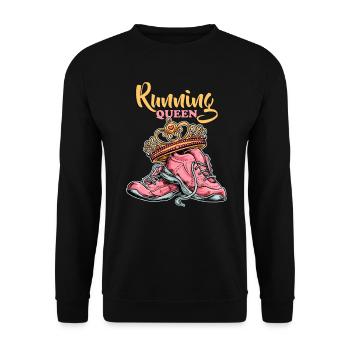 Course princesse course jogging - Sweat-shirt Unisexe - noir - Devant - Alina (178cm) & Michal (187cm)