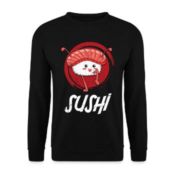 Sushi Go - Sweat-shirt Unisexe - noir - Devant - Alina (178cm) & Michal (187cm)