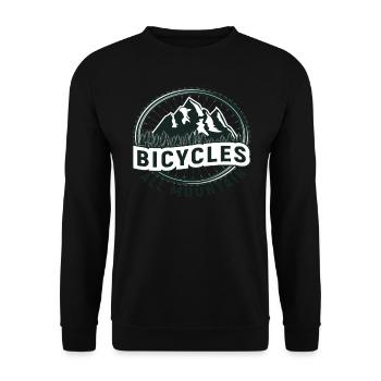 Bicycle Bicycles Biker Retro Bicycle Wheel - Unisex Sweatshirt - black - Front - Alina (178cm) & Michal (187cm)