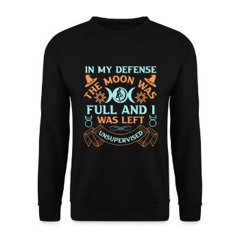 Wiccan Pagan And Occult Clothing Wicca - Unisex Sweatshirt - black - Front - Alina (178cm) & Michal (187cm)