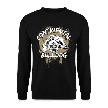 Colorbulls Conti Bulldoggen Continental Bulldogs - Unisex Sweatshirt - black - Front - Alina (178cm) & Michal (187cm)