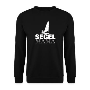 Segel Mama Segeln Muttertag - Unisex Pullover - Schwarz - Vorne - Alina (178cm) & Michal (187cm)