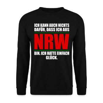 Nordrhein Westfalen NRW lustiges Nordrhein - Unisex Pullover - Schwarz - Vorne - Alina (178cm) & Michal (187cm)