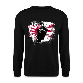 Motorcycle Lifestyle / Motorcycle / Motorcyclebiker - Unisex Sweatshirt - black - Front - Alina (178cm) & Michal (187cm)