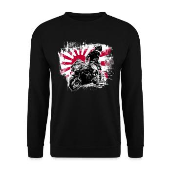 Motocycles / moto / moto biker - Sweat-shirt Unisexe - noir - Devant - Alina (178cm) & Michal (187cm)