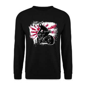 Motocycles / moto / moto biker - Sweat-shirt Unisexe - noir - Devant - Alina (178cm) & Michal (187cm)