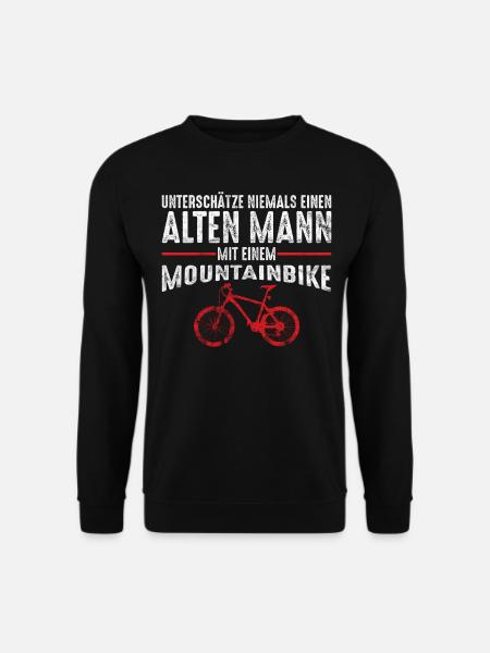 Alter Mann Mountainbike | Mountainbike MTB - Unisex Pullover - Schwarz