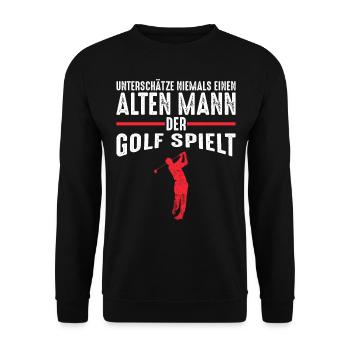 Golf Golfer Golfspieler Sport - Sweat-shirt Unisexe - noir - Devant - Alina (178cm) & Michal (187cm)
