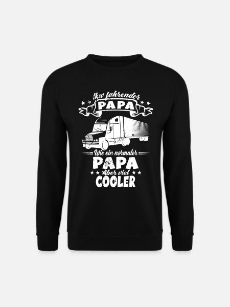 Camion-voyageur Papa - Camion routier routier - Sweat-shirt Unisexe - noir