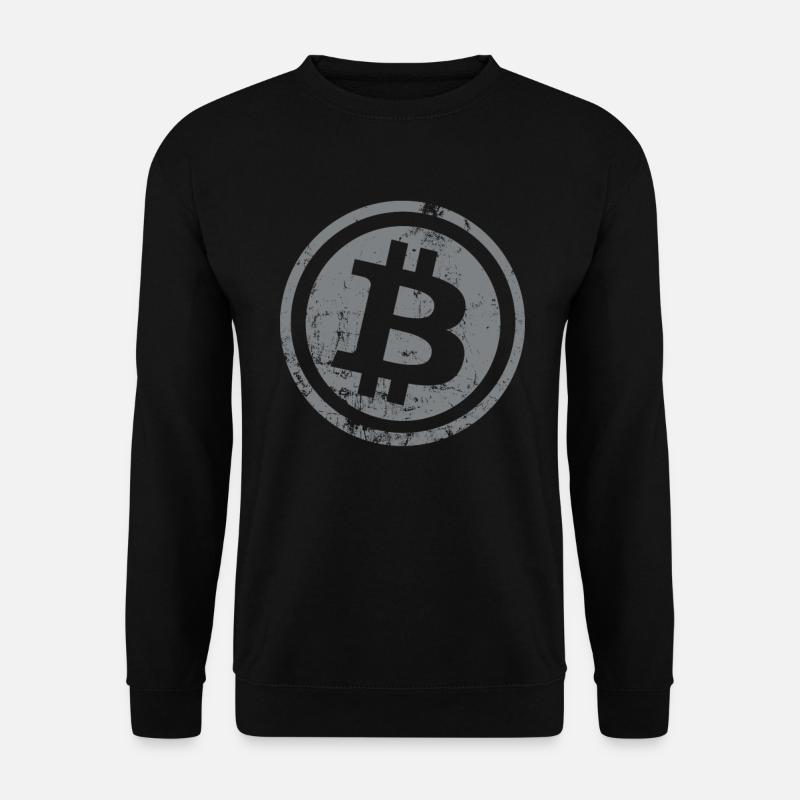 Bitcoin Button Cryptocurrencies Bitcoins - Unisex Sweatshirt - black