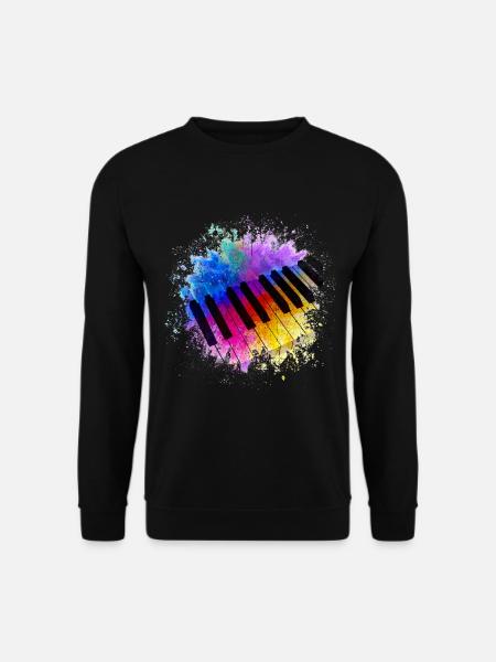 Klavier Piano Musik Geschenk Flügel Digitalpiano - Unisex Pullover - Schwarz