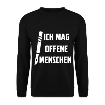 Chirurg Geschenk Medizin Doktor Doc Arzt Sprüche - Unisex Pullover - Schwarz - Vorne - Alina (178cm) & Michal (187cm)
