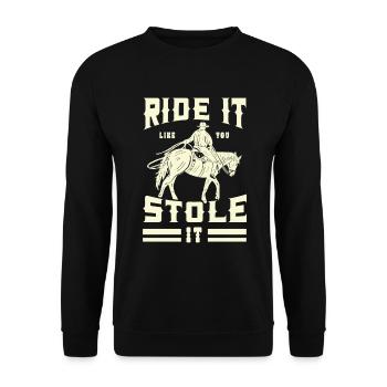 Horses Horseman Horse Gift - Unisex Sweatshirt - black - Front - Alina (178cm) & Michal (187cm)
