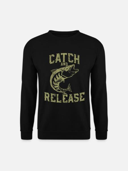 Für richtige Angler - Catch and Release - Unisex Pullover - Schwarz