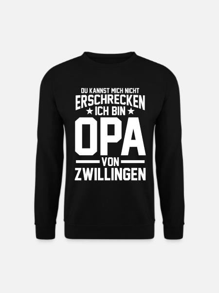 Zwillings Enkel Opa Großvater - Unisex Pullover - Schwarz