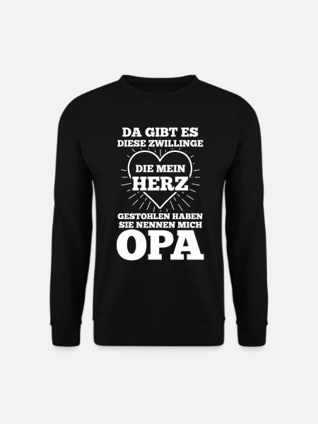 Opa Zwilling Enkel Großvater - Unisex Pullover - Schwarz