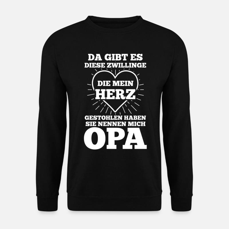 Opa Zwilling Enkel Großvater - Unisex Pullover - Schwarz