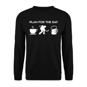 Drôle de café boccia pétanque joueur de pétanque de bière - Sweat-shirt Unisexe - noir - Devant - Alina (178cm) & Michal (187cm)