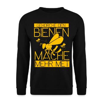 Lustige Imker Geschenke Hobbyimker Imkerei Biene - Unisex Pullover - Schwarz - Vorne - Alina (178cm) & Michal (187cm)