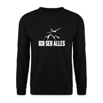 Lustiger Segelfliegen Spruch - Unisex Pullover - Schwarz - Vorne - Alina (178cm) & Michal (187cm)