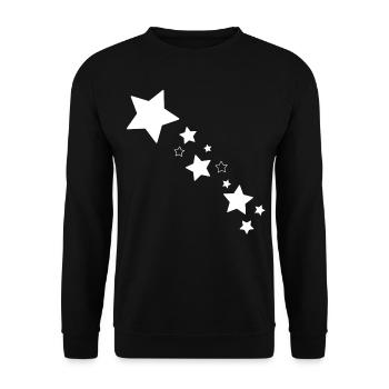 Stars Star Shooting Star - Unisex Sweatshirt - black - Front - Alina (178cm) & Michal (187cm)
