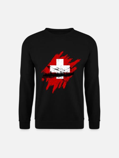 Schweiz - Unisex Pullover - Schwarz