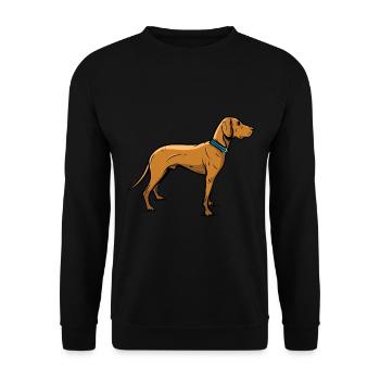 Hund Hunde Liebe Dog Haustier - Unisex Pullover - Schwarz - Vorne - Alina (178cm) & Michal (187cm)