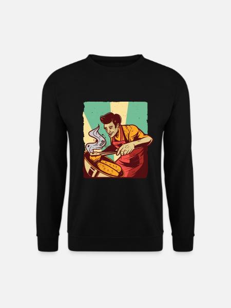 Cricket Man Grills BBQ - Unisex Sweatshirt - black