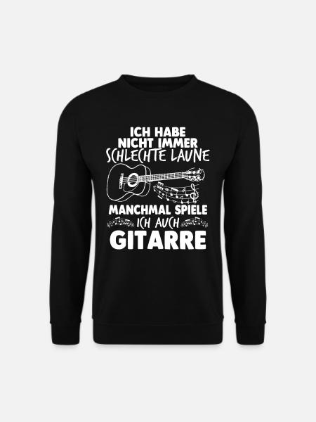 Gitarre Musikband Gitarrist Gitarrenspieler - Unisex Pullover - Schwarz