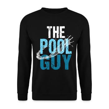 Pool pool boy swimming - Unisex Sweatshirt - black - Front - Alina (178cm) & Michal (187cm)