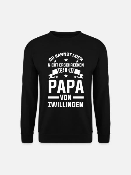 Zwillingspapa Vater Zwillinge Zwillingseltern - Unisex Pullover - Schwarz