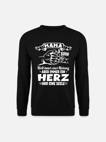 Mama und Sohn Partnerlook Muttertag Geschenkidee - Unisex Pullover - Schwarz