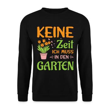 Gärtner Spruch Gärtnerei Hobbygärtner Kleingärtner - Unisex Pullover - Schwarz - Vorne - Alina (178cm) & Michal (187cm)