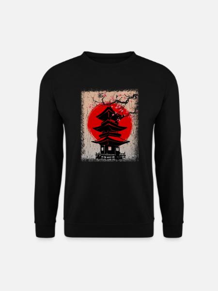 Asia City Illustration Japan - Unisex Sweatshirt - black