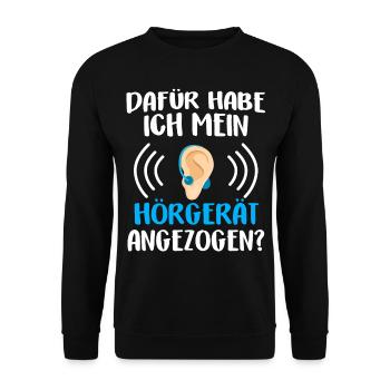 Gehörlos Taubstumm Zeichensprache Gebärdensprache - Unisex Pullover - Schwarz - Vorne - Alina (178cm) & Michal (187cm)