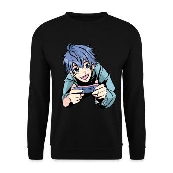 Brawlen Play Brawl Gamer Gaming Game - Unisex Sweatshirt - black - Front - Alina (178cm) & Michal (187cm)