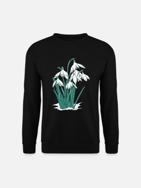 Schneeglöckchen Blumen Pflanzen - Unisex Pullover - Schwarz