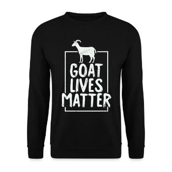 Goat Lives Matter - Sweat-shirt Unisexe - noir - Devant - Alina (178cm) & Michal (187cm)