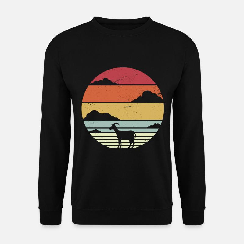 Ziege Retro - Sweat-shirt Unisexe - noir