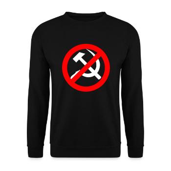 Anti Kommunismus, anti Sozialismus - Unisex Pullover - Schwarz - Vorne - Alina (178cm) & Michal (187cm)
